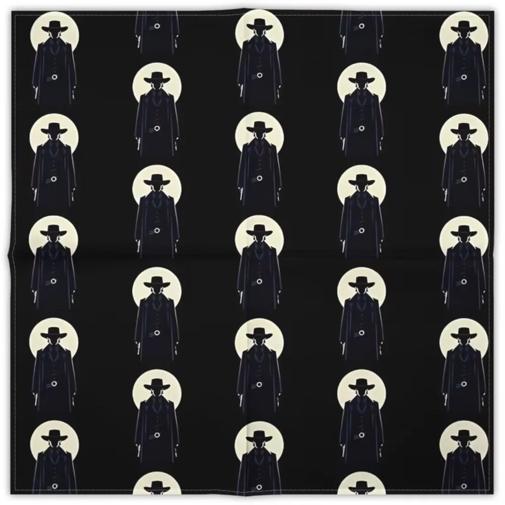 “OUTLAW”🌙 Western Outlaw Pattern Square Bandana Scarf